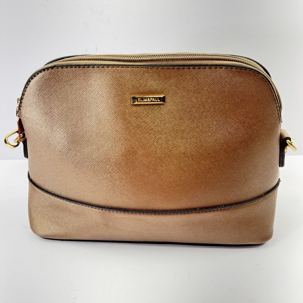 Elim And Paul Metallic Brown Purse Crossbody